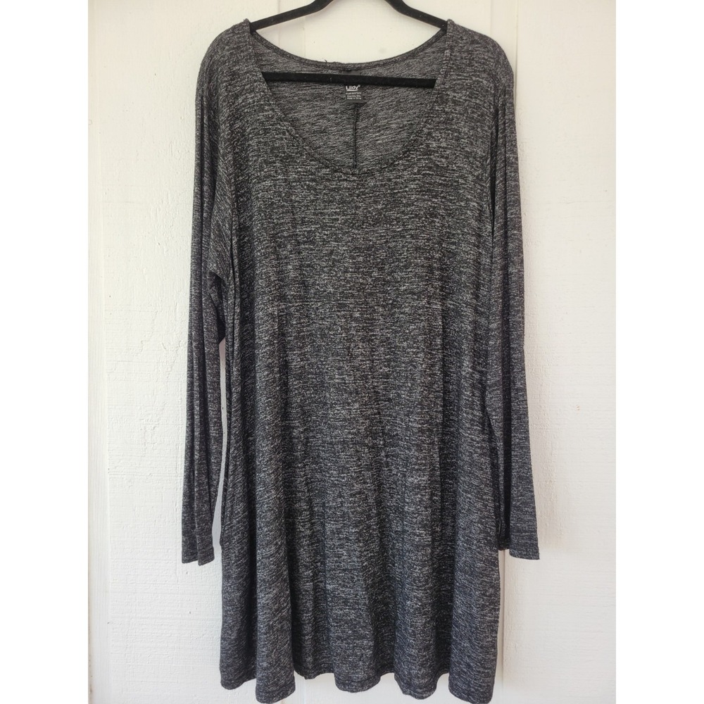 Lildy Womens 2XL 3XL Plush Knit Tunic Top Pockets Shirt Swing Blouse Plus Size